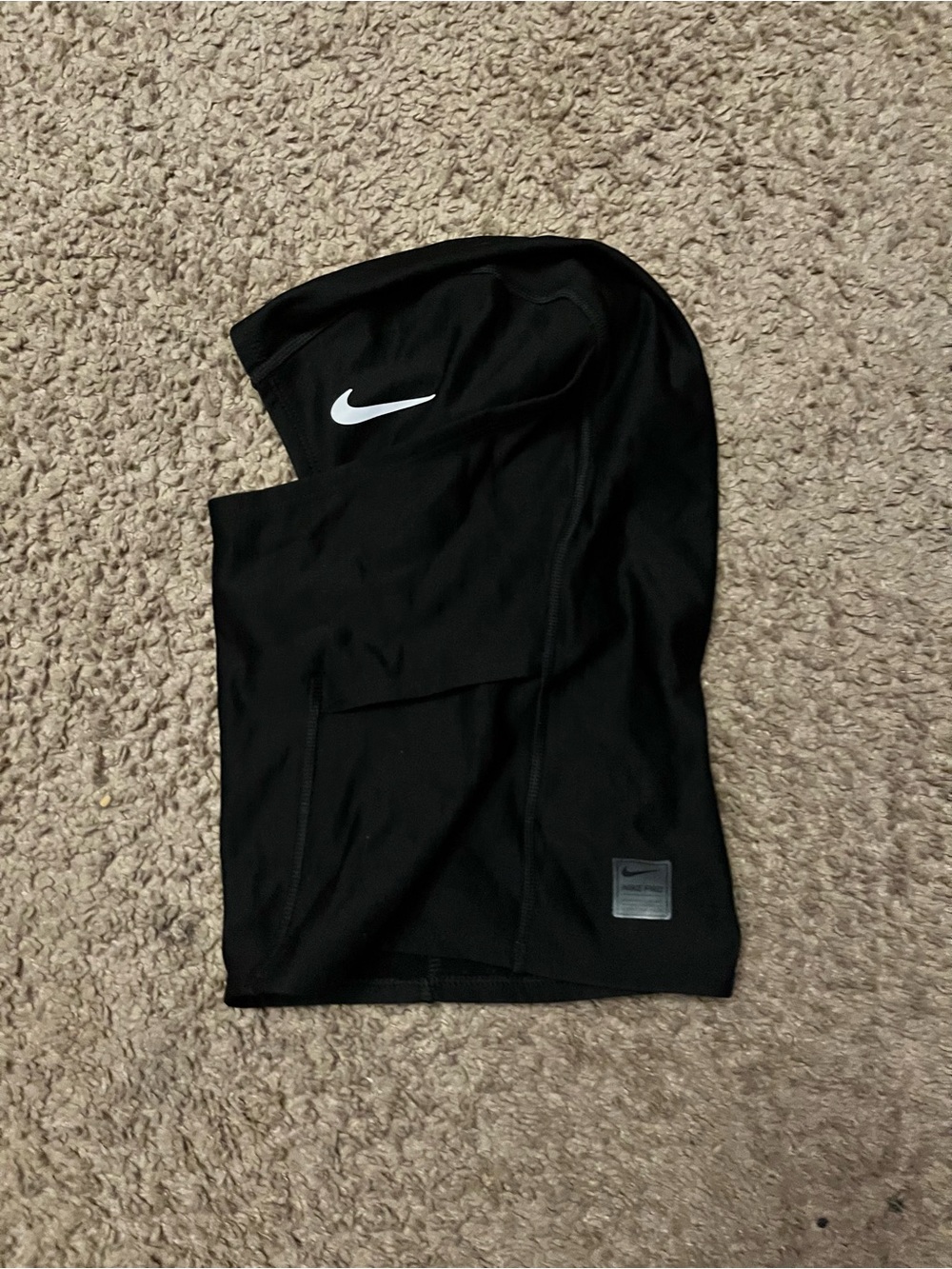 Nike Black Ski Mask with White Swoosh